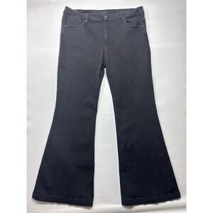 Risen Jeans Women's Black Stretch Flare Jeans - Size 3XL (40x32)